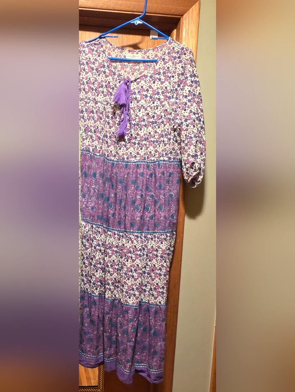 Natural Life Auguste Tiered Hippie Peasant Dress